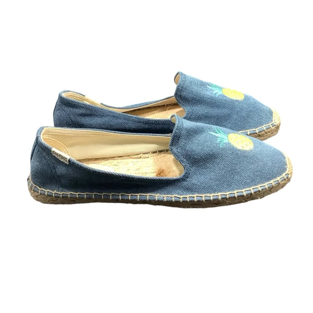 Soludos Anthropologie Pineapple Denim Espadrille